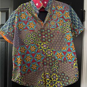 Robert Graham Vibrant Geometric Star Shirt